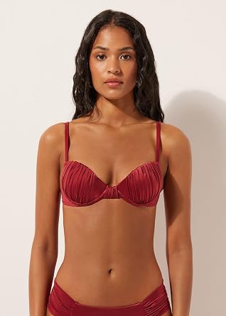 CALZEDONIA Shiny Satin Padded Push-Up Bikini Top