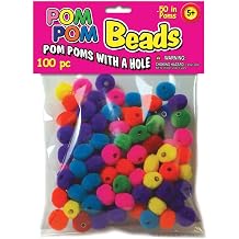 Pom-Pom Beads .5" 100/Pkg, Assorted