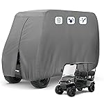FLYMEI 4 Passenger Golf Cart Covers, Waterproof Outdoor Golf Cart Cover for EZ GO Club Car Yamaha Golf Carts, Dustproof 4 Seat Club Car Cover Golf Cart Seat Covers, 112\'\' L x 48\'\' W x 66\'\' H, Grey