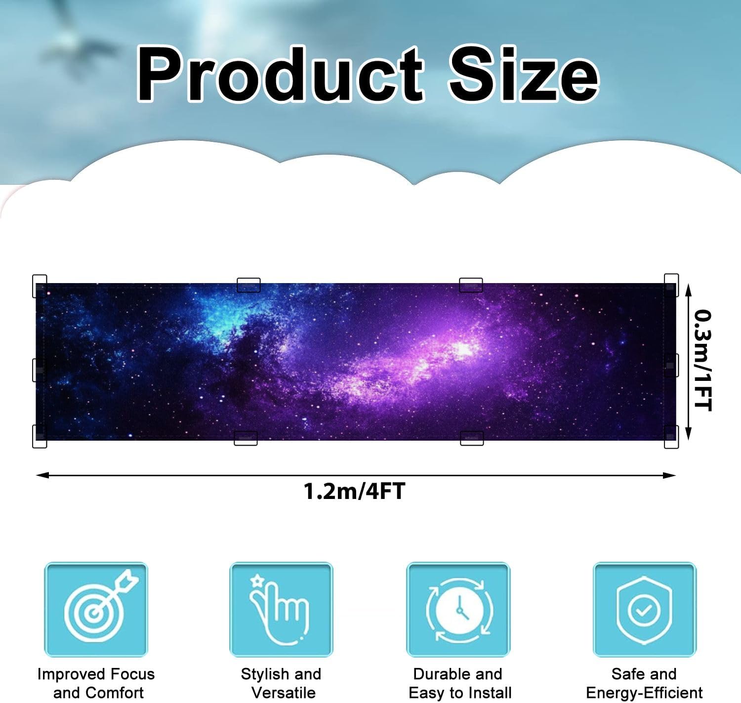 Fluorescent Light Covers for Ceiling Lights Bright Starfield Elements This Furnished by Easy to Install Magnetic Light Filter for Classroom Office Hospitals School Home Decor