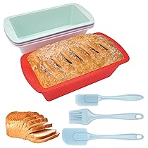 4 Pezzi Stampo Plumcake Silicone,19.5×9.5×5.5cm Teglia Plumcake Antiaderente,Stampo per Pane in Cassetta, Stampo Plumcake Piccoli Piccolo, Stampo Pane in Cassetta per Forno, Microonde, Friggitrice