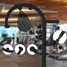 Shrdaepe Massage Trigger Point Cane, Muscle Release Tool Self Massage Hook Cane, Handheld Back, Neck, Shoulder, Leg and Feet Massager Rod, Body Deep Tissue Gifts for Men & Women, Black