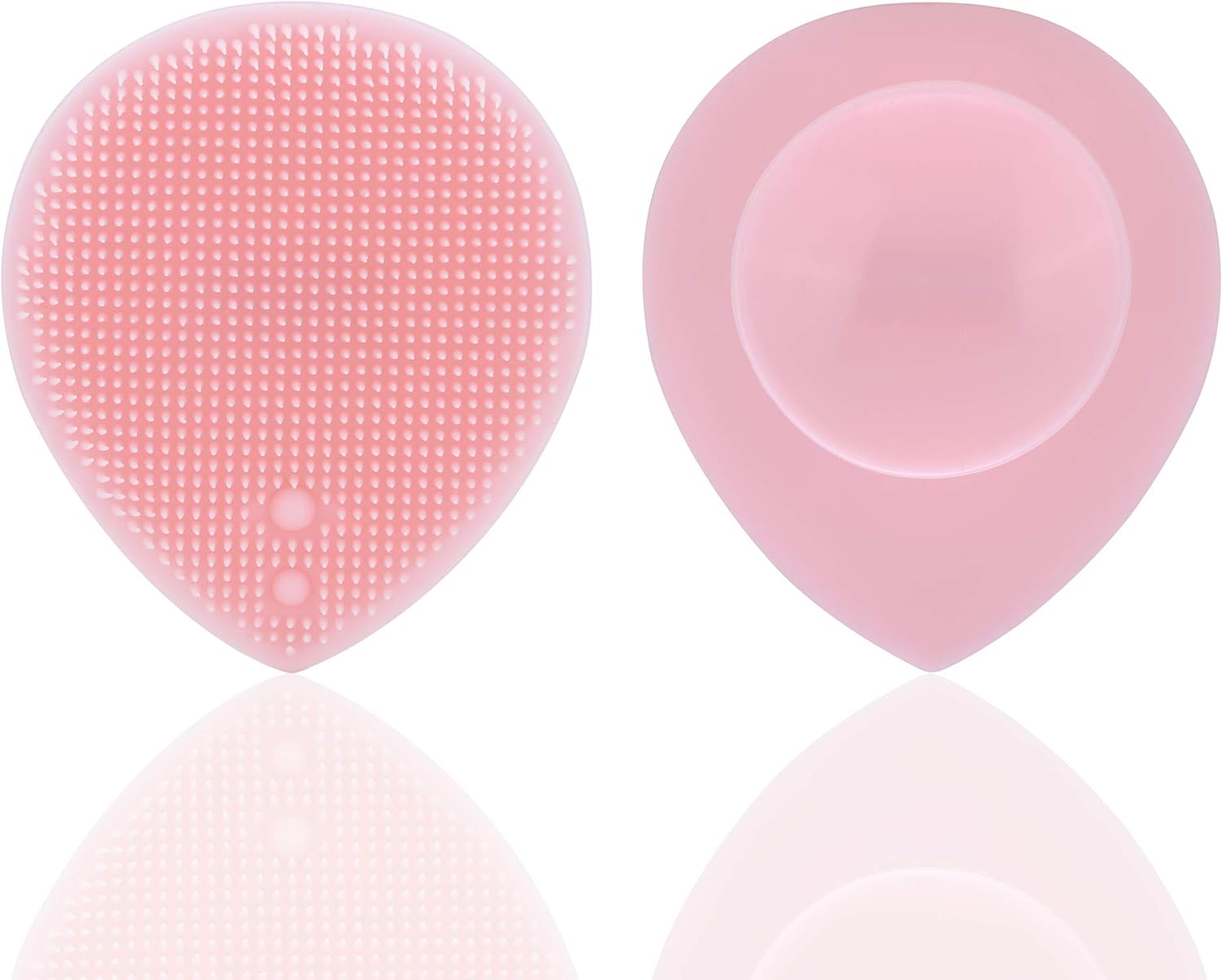 Baby Bath Silicone Cradle Cap Brush/Exfoliating and Massaging Brush/Soft Kids Washcloth (Pink)