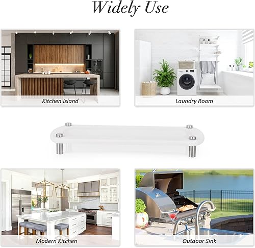 Miniatura 6 de Organizador de fregadero de cocina de secado instantáneo para fregadero de cocina, soporte de pedestal de diatomeas con protección de pies de acero