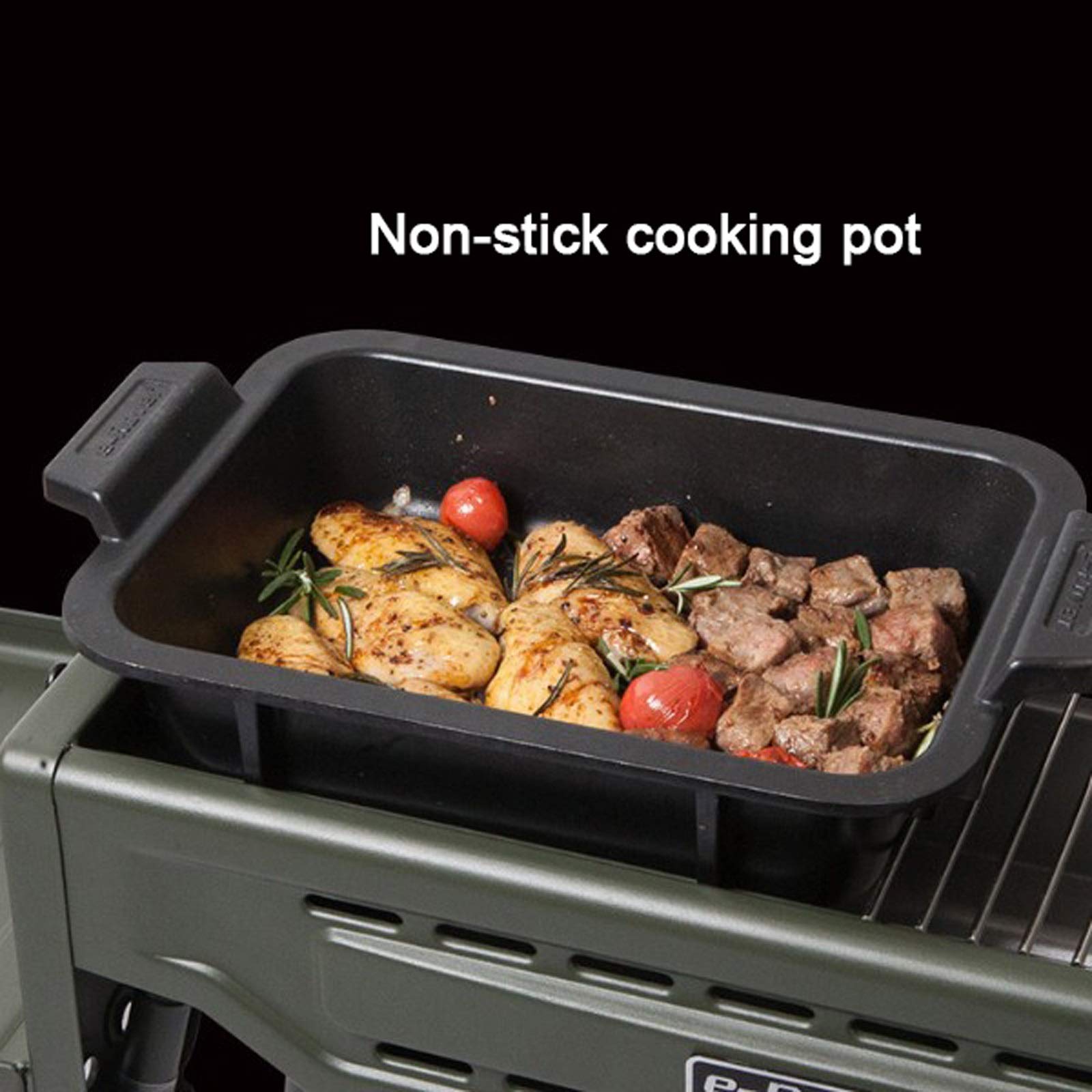 Barbecue Griglia Griglia a carbone pieghevole portatile Griglia all'aperto Bbq Grill Grande Superficie di cottura con forcella Forchetta e padella inferiore antiaderente per patio da picnic all'aperto