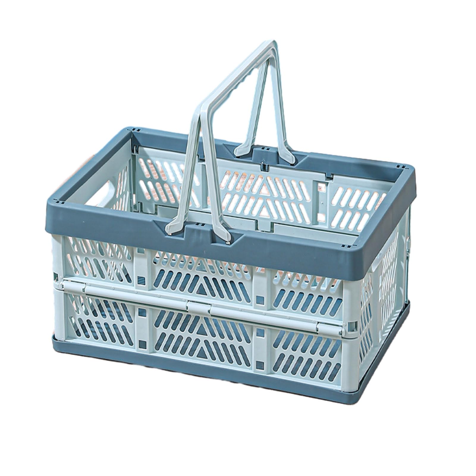 matumou Collapsible Storage Crate Plastic Foldable Storage Basket Large Capacity Stackable Crate with Handles for Office Bedroom Kitchen