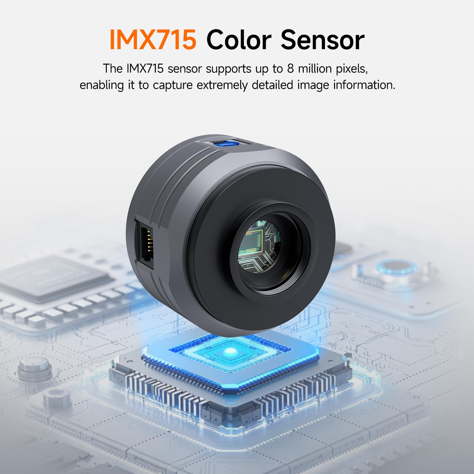 Svbony SC715C Telescopio con Pixel da 1,45 μm, Oculare Elettronico CMOS USB3.0, Telecamere Planetarie IMX715 con DDR3 512M e Porta ST4, per Fotografia Planetaria, Imaging con Microscopi