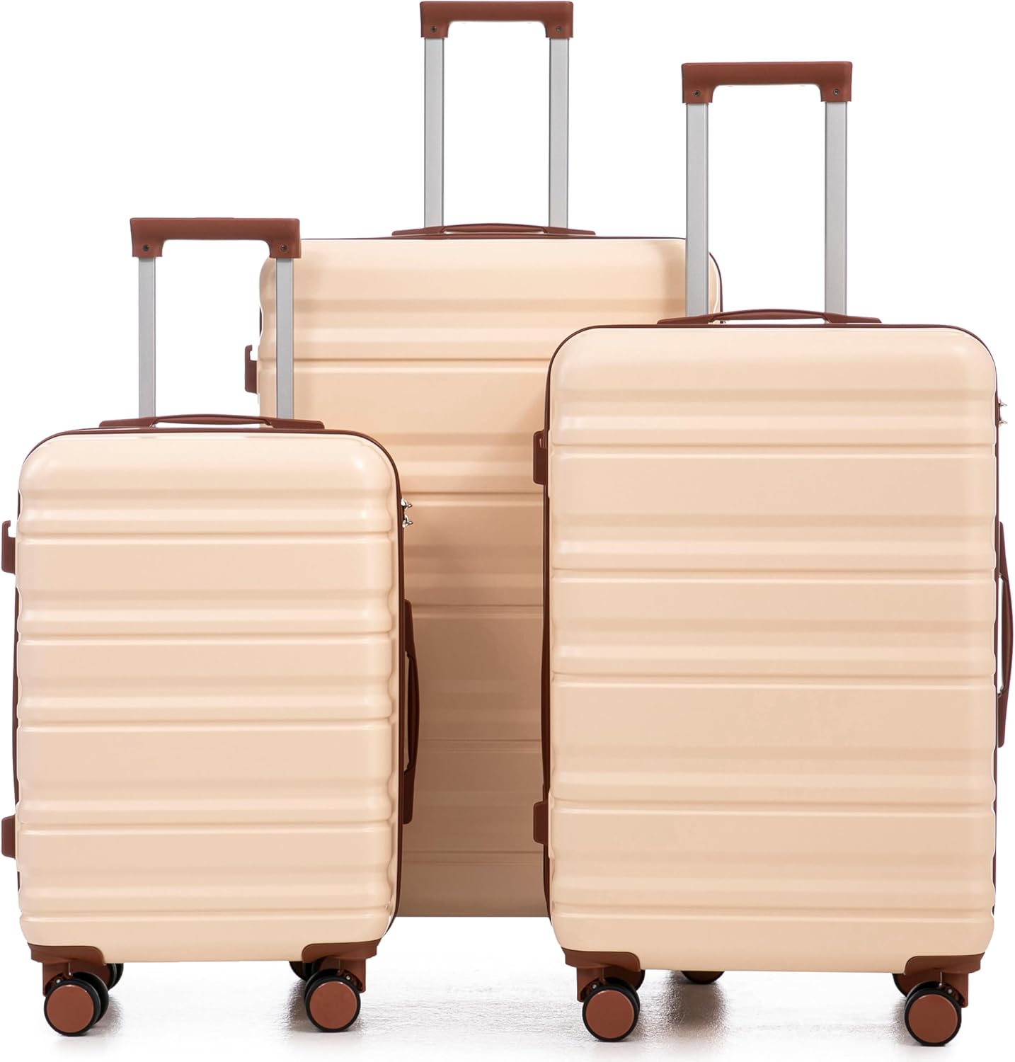 Merax 3-Piece ABS Hardshell Suitcase Set Lightweight, Tough & Scratch-Resistant