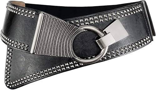 Women's Fashion Vintage Wide Waist Belt Elastic Stretch Cinch Belts
