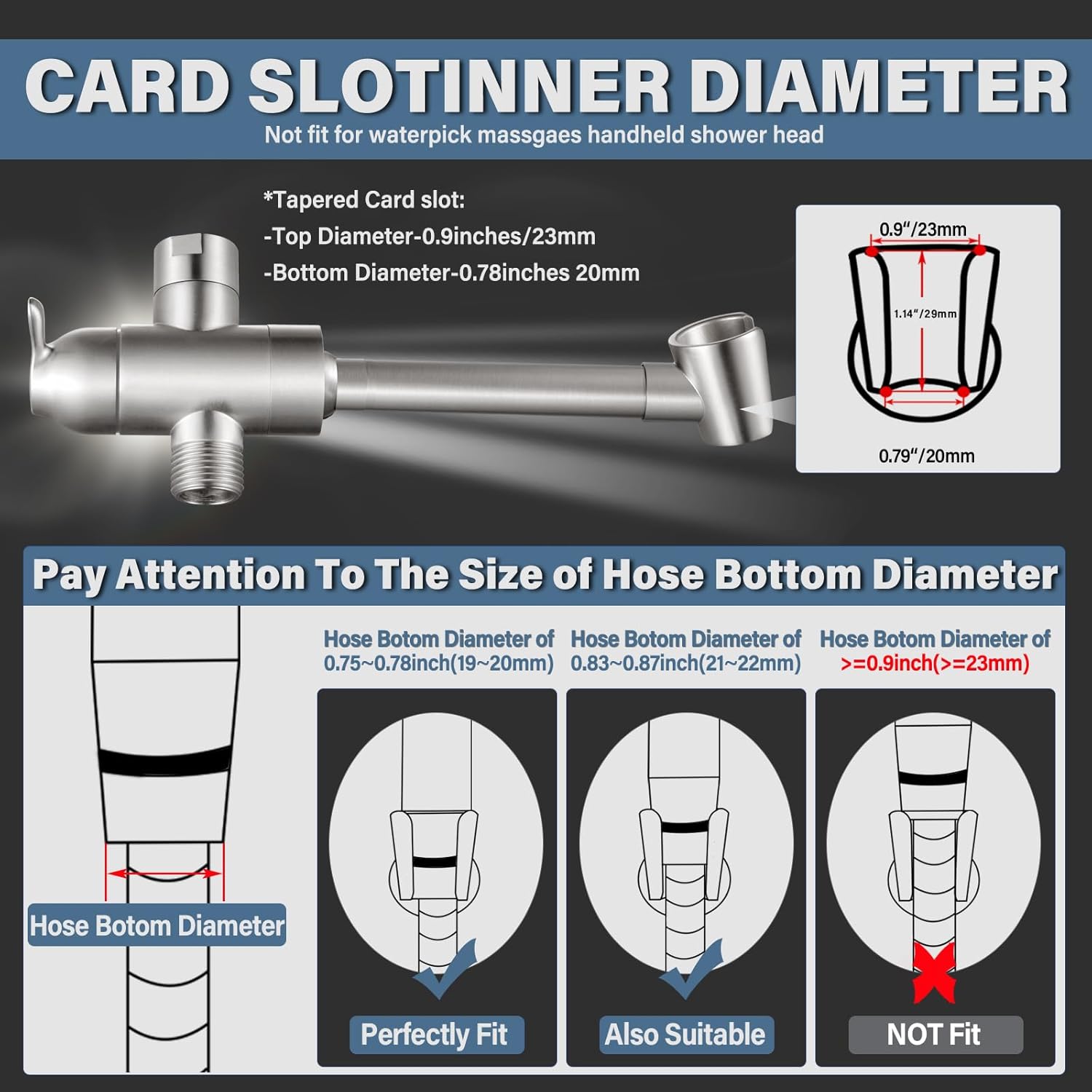All Metal Shower Diverter Vae with Handshower Holder, Upgraded 3