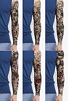 Vista 6 de Tatuaje temporal de brazo completo para hombres y mujeres de largo 19 x ancho 7 pulgadas (12 hojas)