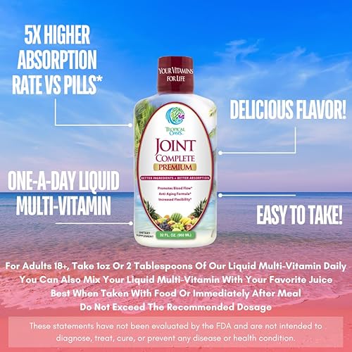 Miniatura 5 de Joint Complete Premium - Suplemento líquido para articulaciones con glucosamina, condroitina, MSM, ácido hialurónico - para huesos y articulaciones