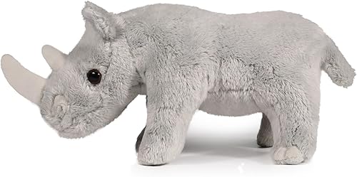 Miniatura 3 de Ice King Bear Animal salvaje pequeño animales de peluche zoológico familia juguete (Rhino, 7 pulgadas)