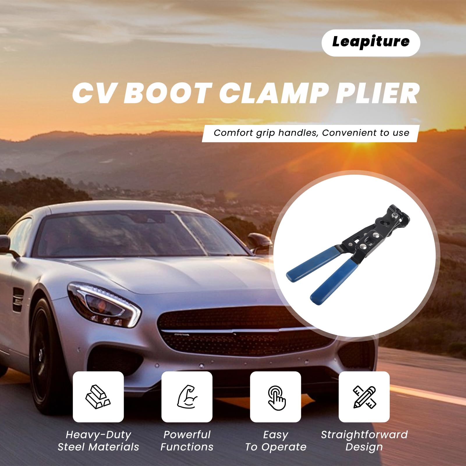 Pinza per morsetto di avvio per giunti CV Heavy Duty CV Joint Boot Clamp Pinza per tubi automobilistici Strumento universale per fasce per veicoli