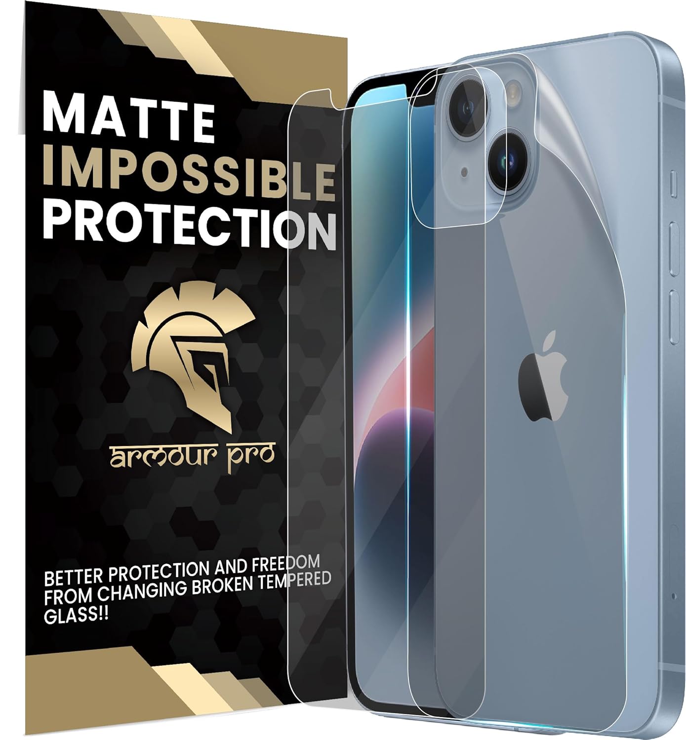 ArmourPro Edge to Edge Screen Protector for iPhone 14 Front and Back