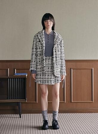 Amazon | [コエル] ツイードビッグジャケット | コート・ジャケット 通販