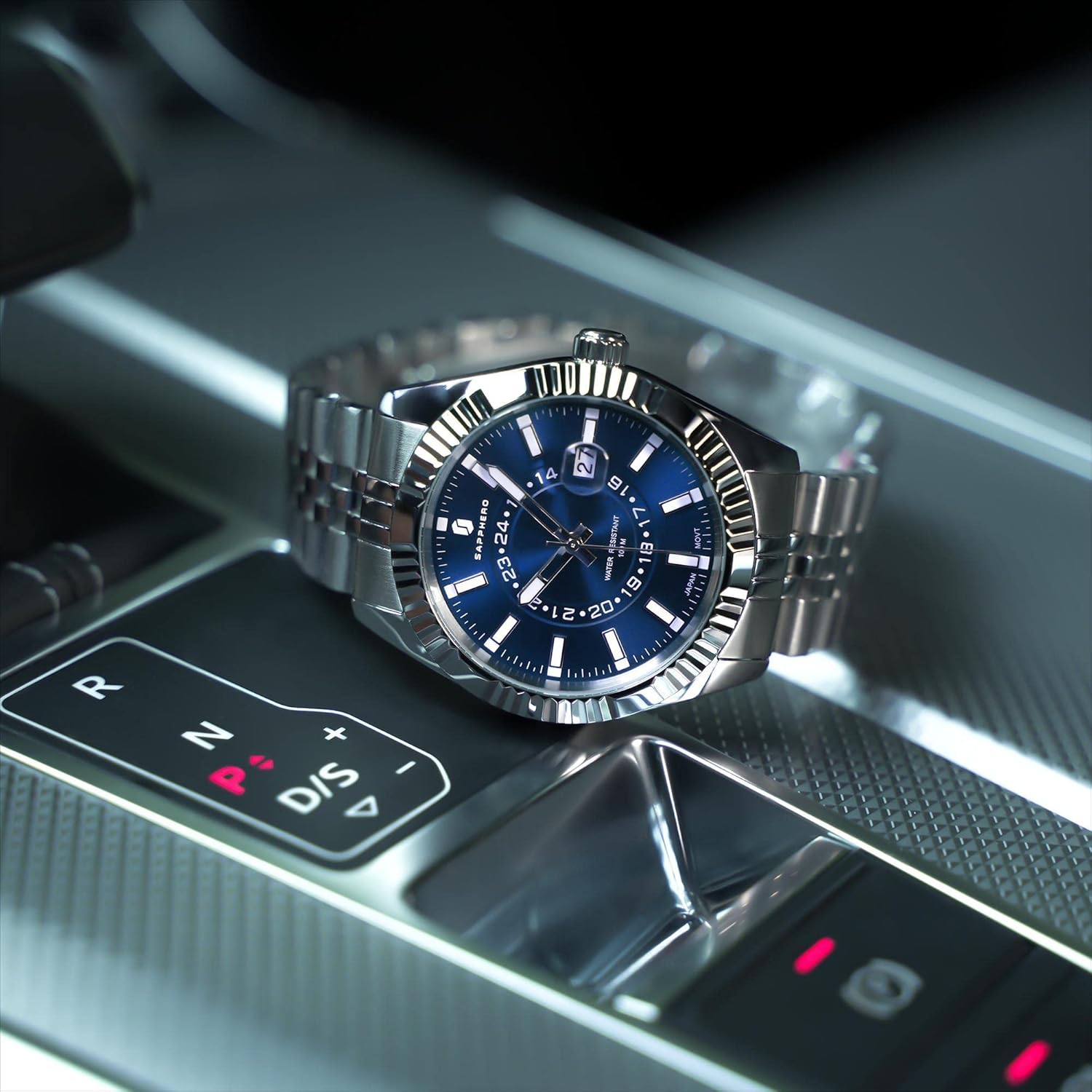 SAPPHERO Mens Watches 100M Waterproof Classy Men's Analog Watch Minimalist Premium Formal Mens Silver Stainless Steel Mature Easy Read Classic Dress Wrist Watches for Men Business Men's Sport Watches : Clothing, Shoes & Jewelry