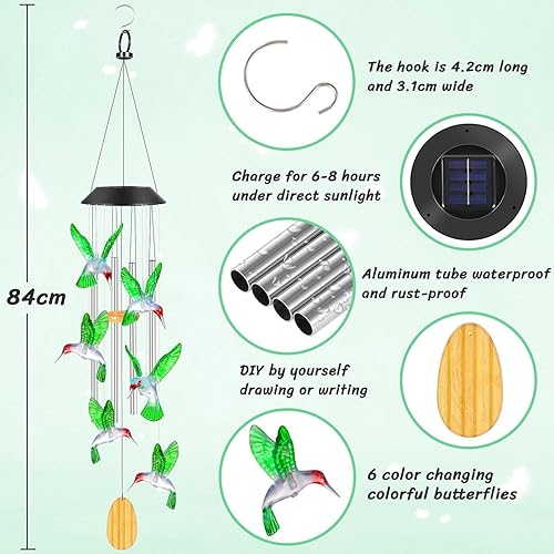 Miniatura 8 de Campanillas de viento para el día de la madre, regalos de cumpleaños para mujeres, regalos del día de la madre para abuela, esposa, hermana,