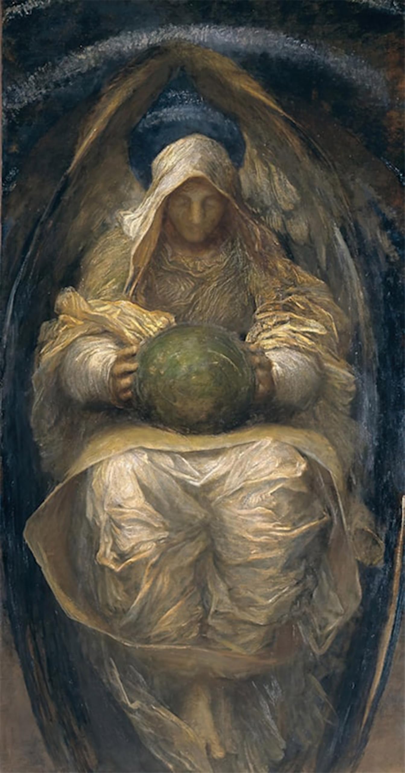 SERENDIPITP Vintage Wall Art Canvas Nordic Poster Canvas Print Picture the All Pervading by George Frederic Watts Wall Art Poster for Home Decor 60x90cm