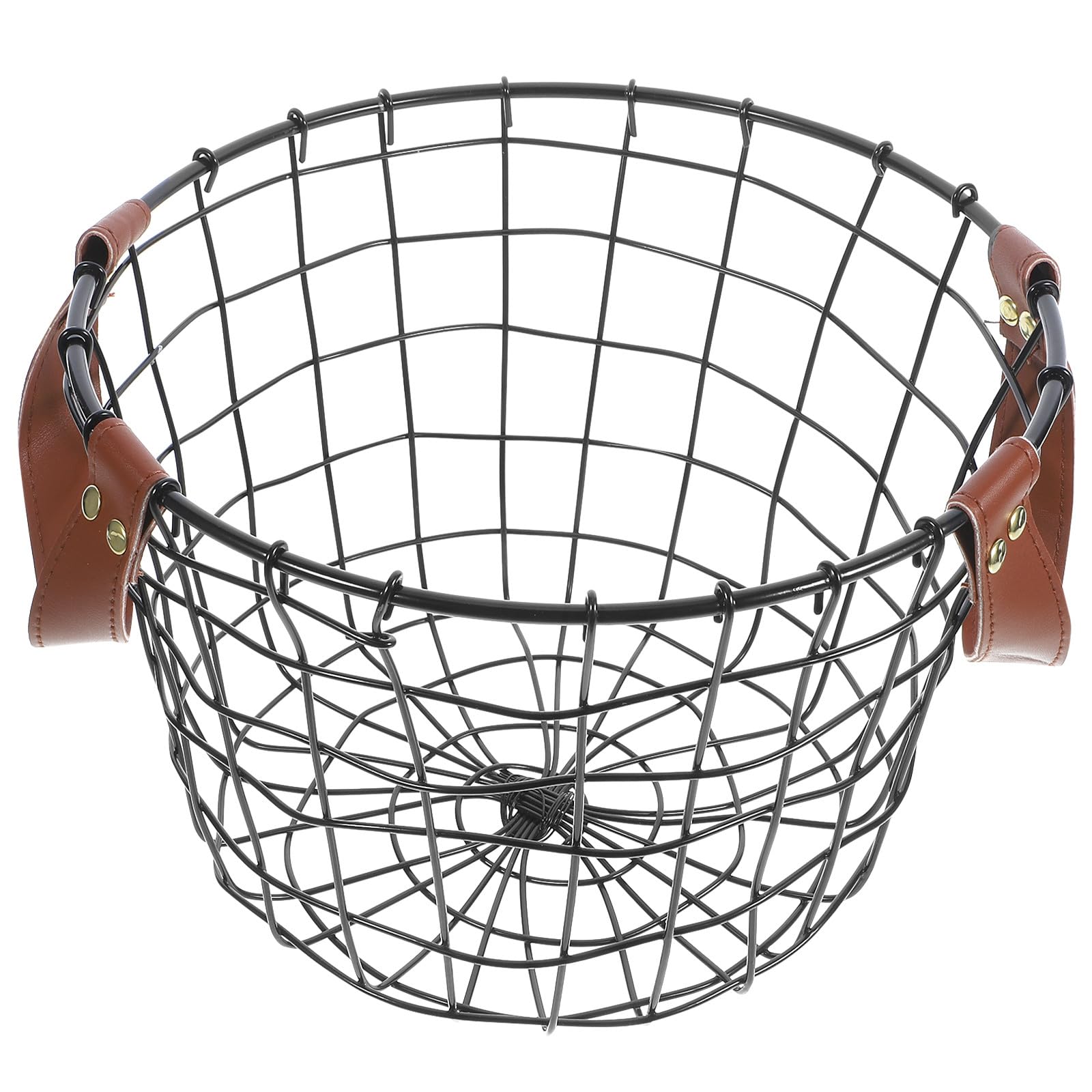 Panier bois de chauffage rond en fer noir grande capacité intérieur extérieur