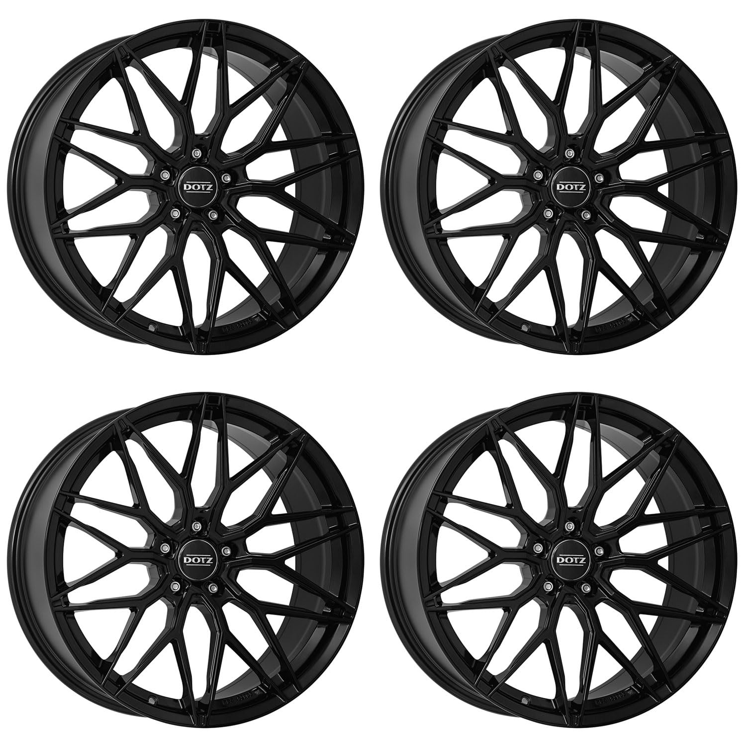 4x jantes en aluminium Dotz Suzuka black 8.5Jx19 ET47 5x120