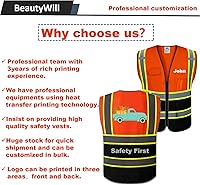 Vista 5 de BeautyWill Chaleco de Seguridad con Logo Personalizado Clase 2 Chaleco Reflectante de Alta Visibilidad Chaleco de Construcción Transpirable
