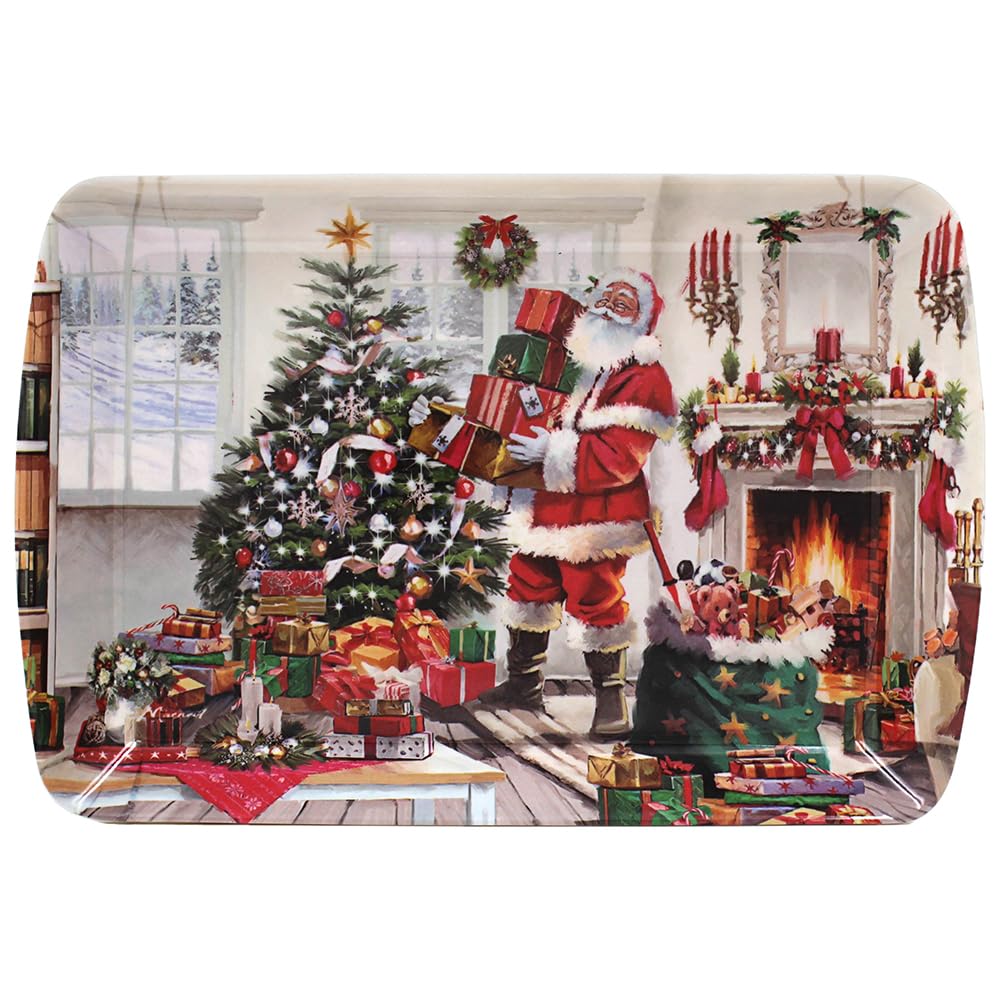 The Leonardo Collection Santa Tray Small Santa Small Tray For Serving Dishes | Serving Trays For Kitchen Accessories | Serving Platter For Serv Food Platters For Food Service