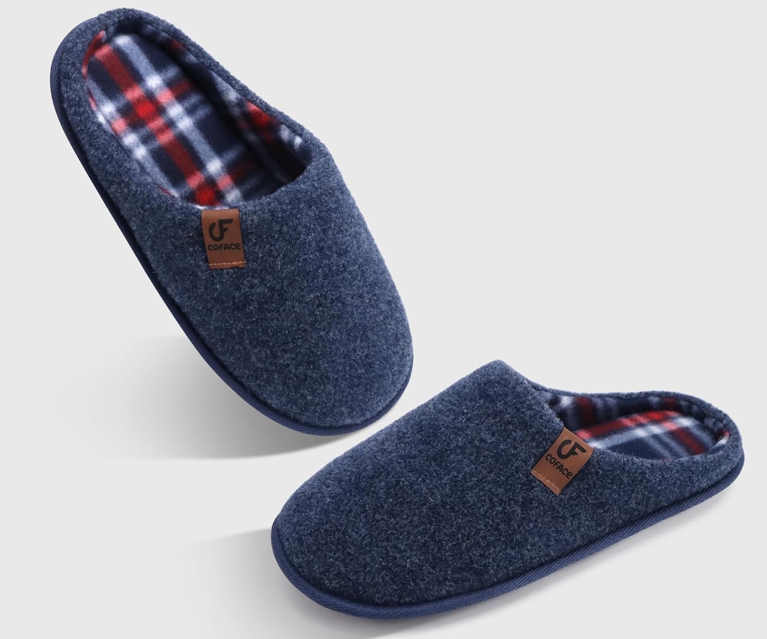 COFACE Unisex Mens Womens Cozy Memory Foam Scuff Slippers Casual Slip On Warm House Shoes Indoor/Outdoor Felt Sandal Slippers Size 4-15 - Image 7