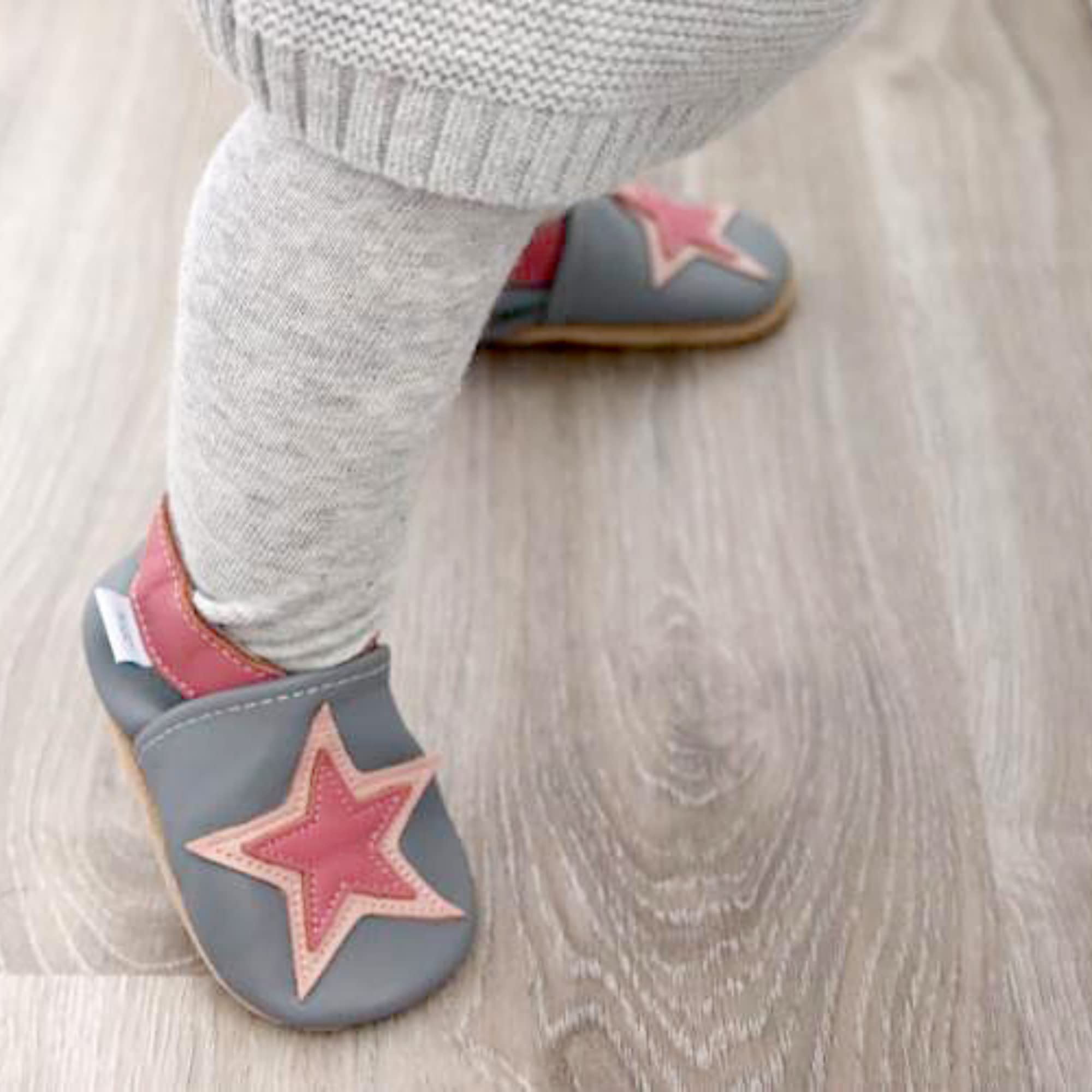 Dotty Fish Baby & Toddler Shoes Soft Leather - Non-Slip, Lightweight and Breathable, Soft Sole for First Steps, Unisex 0-5 Years, UK Brand - 2