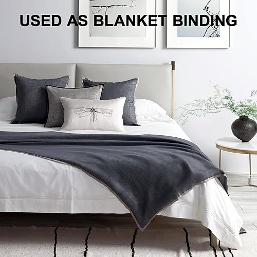 Miniatura 83 de Cinta al bies de doble pliegue de 1 pulgada, cinta de encuadernación bies de doble pliegue de 55 yardas (marrón) y 4 tizas de tela de costura