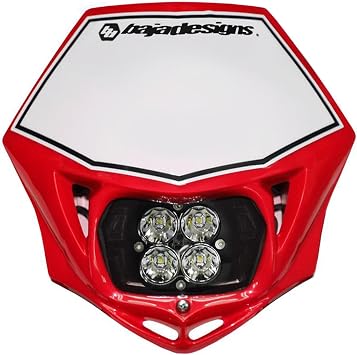 Baja Designs Motorcycle Squadron Pro A/C Headlight Kit with Red Shell Red