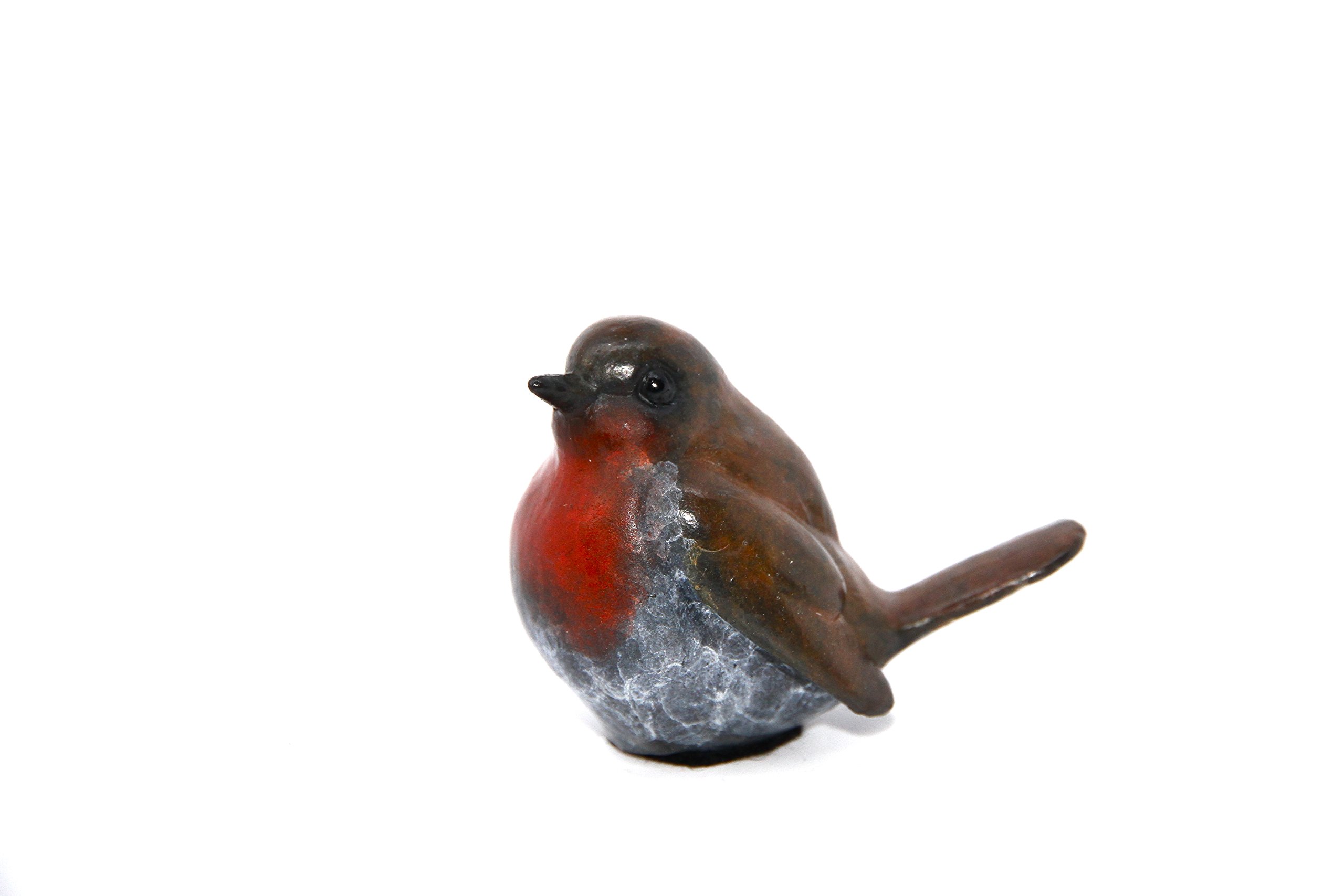Edición limitada caliente fundido sólido bronce Multi pátina Robin