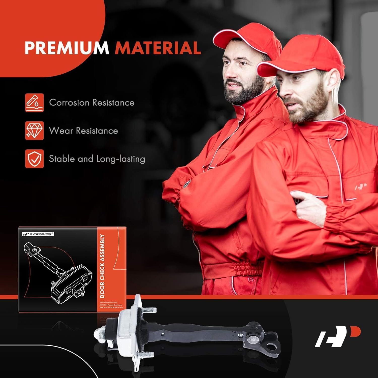 A-Premium Front Right Passenger Side Door Check Strap Stopper Compatible with Toyota Sienna 2004-2010, Replace# 68610AE011