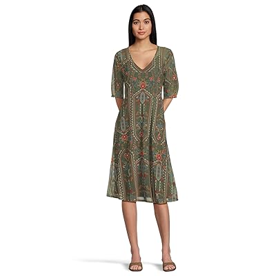 Johnny Was Sayler Mesh Midi Dress Skylar Bloom Women