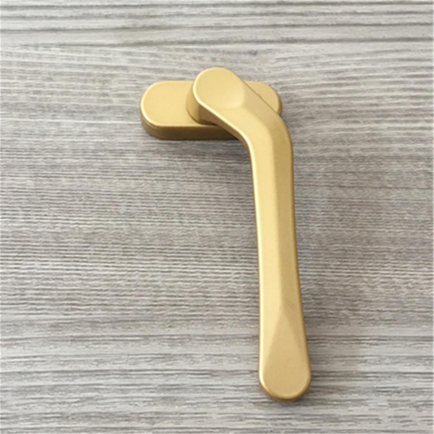 YANHAO Window Curved Handle Pull Aluminum Alloy Casement Window Fork Type Flat Handle Lock Diamond Mesh Integrated Window Handle 1Pcs (Color : 1001-L, Size : 25mm)