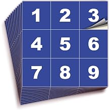 iSYFIX Blue Consecutive Number Stickers, 1 to 100, 2 Inch, Square, 1 Set
