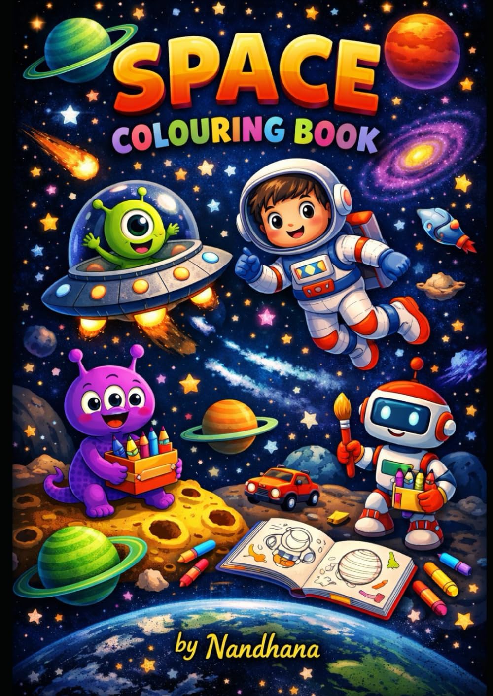 Space Adventure Colouring Book