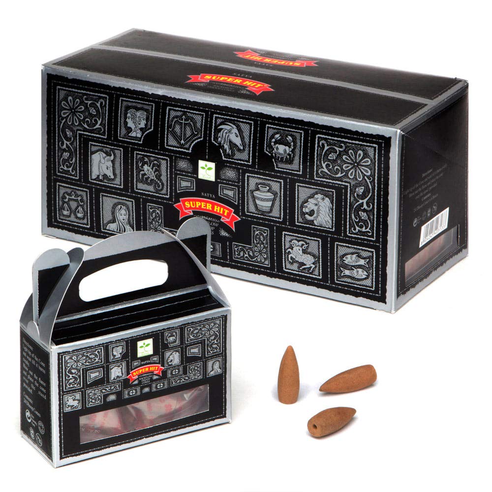 Nag Champa Super Hit Backflow Dhoop Cones - Box of 6 packs