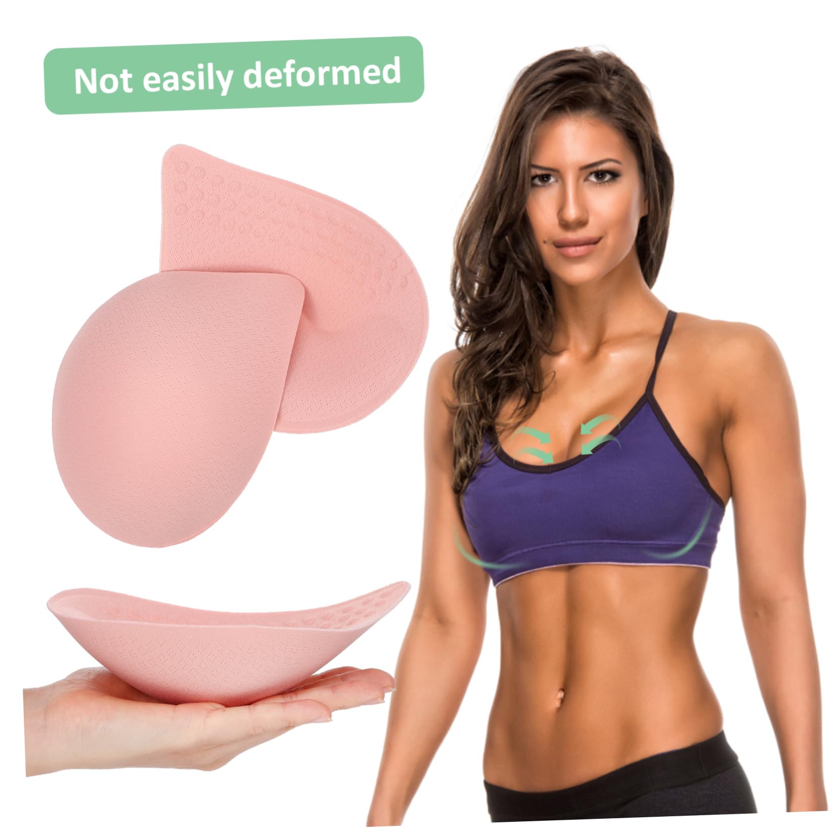 Almohadilla de Sujetador Desmontable 12 Pares Xxl, Fibra Elástica Poliéster | Lavable, Orificios de Ventilación, Cómoda y Ligera, para Vestidos de Boda y Gala, Talla Europea 38 40