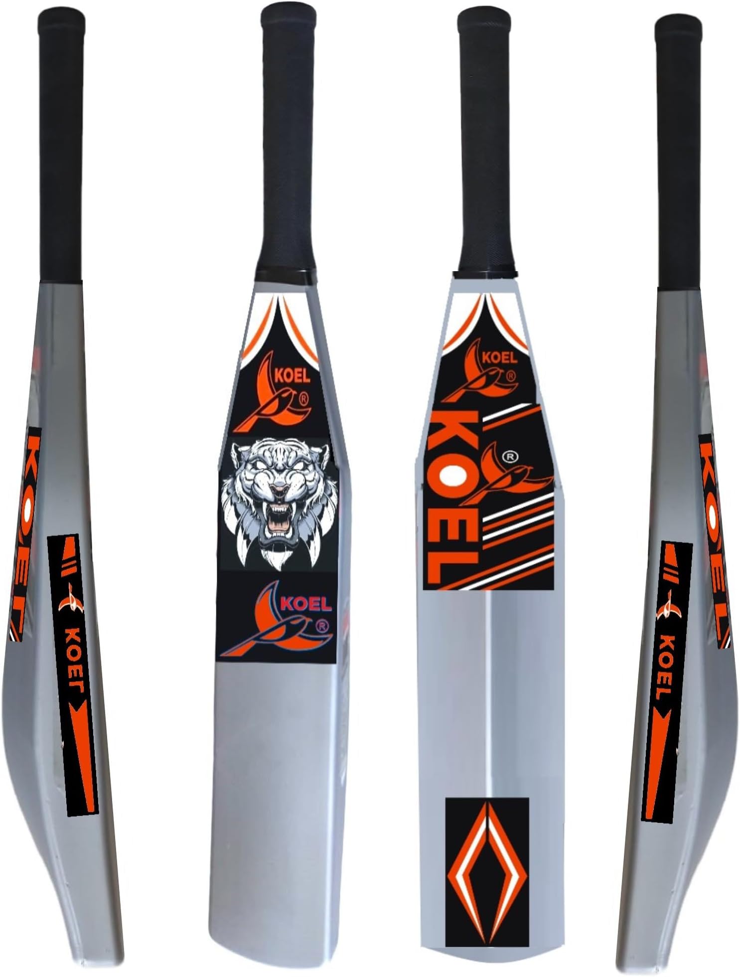 8 Size Hard Solid PVC/Plastic Cricket Bat Sports Fitness for Cricket Games (Long Handle)