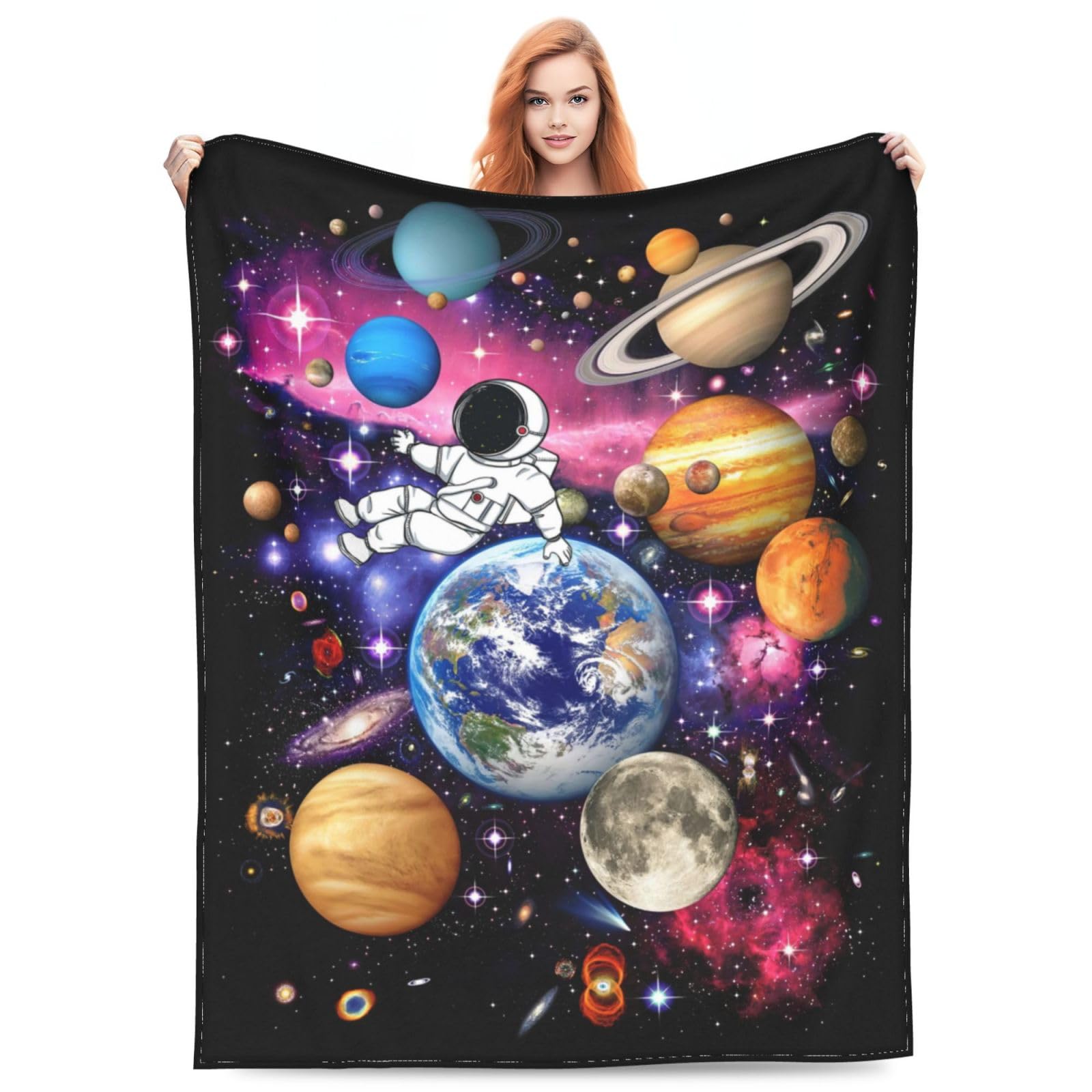 Amazon.com: Space Blanket Galaxy Astronaut Throw Blankets Cozy
