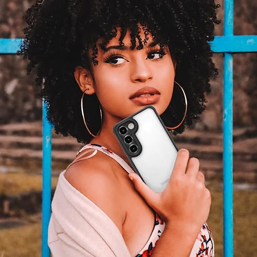 Miniatura 8 de RALEAVO Funda mate compatible con Samsung Galaxy S22, funda delgada translúcida esmerilada, parte trasera de policarbonato duro, protección militar