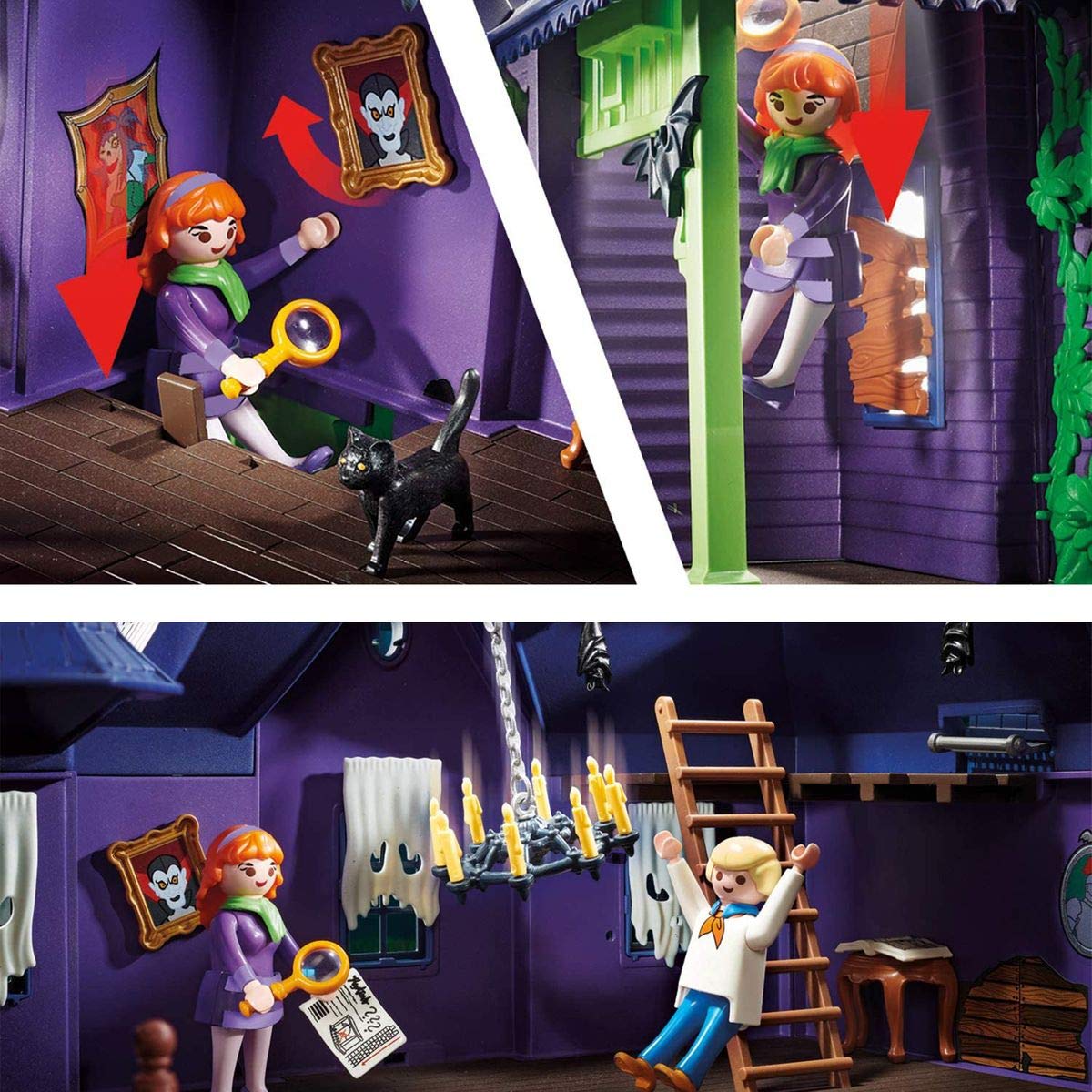 PLAYMOBIL SCOOBY-DOO! 70361 Abenteuer im Geisterhaus, Mit Licht- und Soundeffekten, Ab 5 Jahren