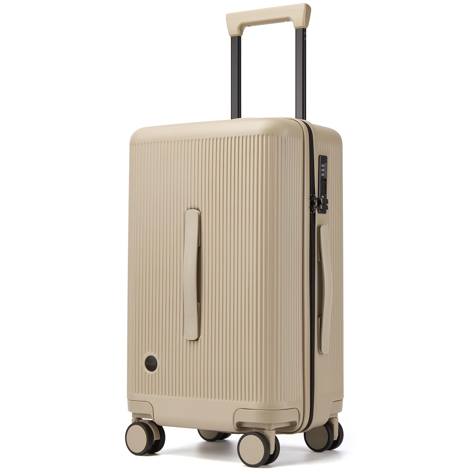 Photo 1 of ***USED-DAMAGED -SCUFFS/SCRATCHES SELLING AS IS*** Hulsin 20 Inch Carry on Luggage, Hardside Lightweight Spinner Suitcase with TSA Lock, 22x14x9 Airline Approved Hard Shell Travel Suitcase with Wheels, Scratch Resistant (Light Gold, 20 Inch)
