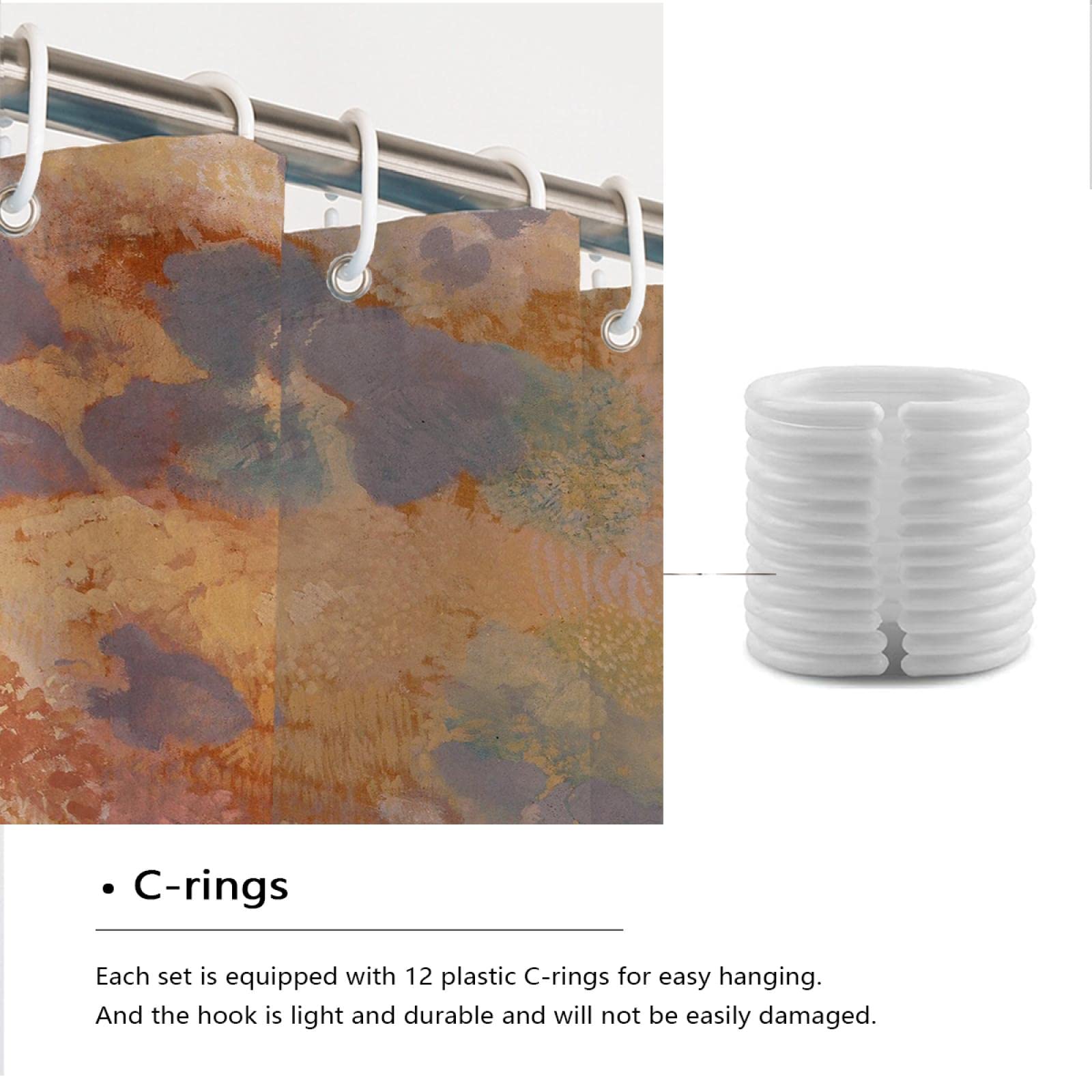 Odilon Redon Cortina de ducha Simbolismo Pintor Cortinas de ducha Cortinas de baño rojas Lavable a máquina Cortina de baño de secado rápido Ganchos 240x180 cm