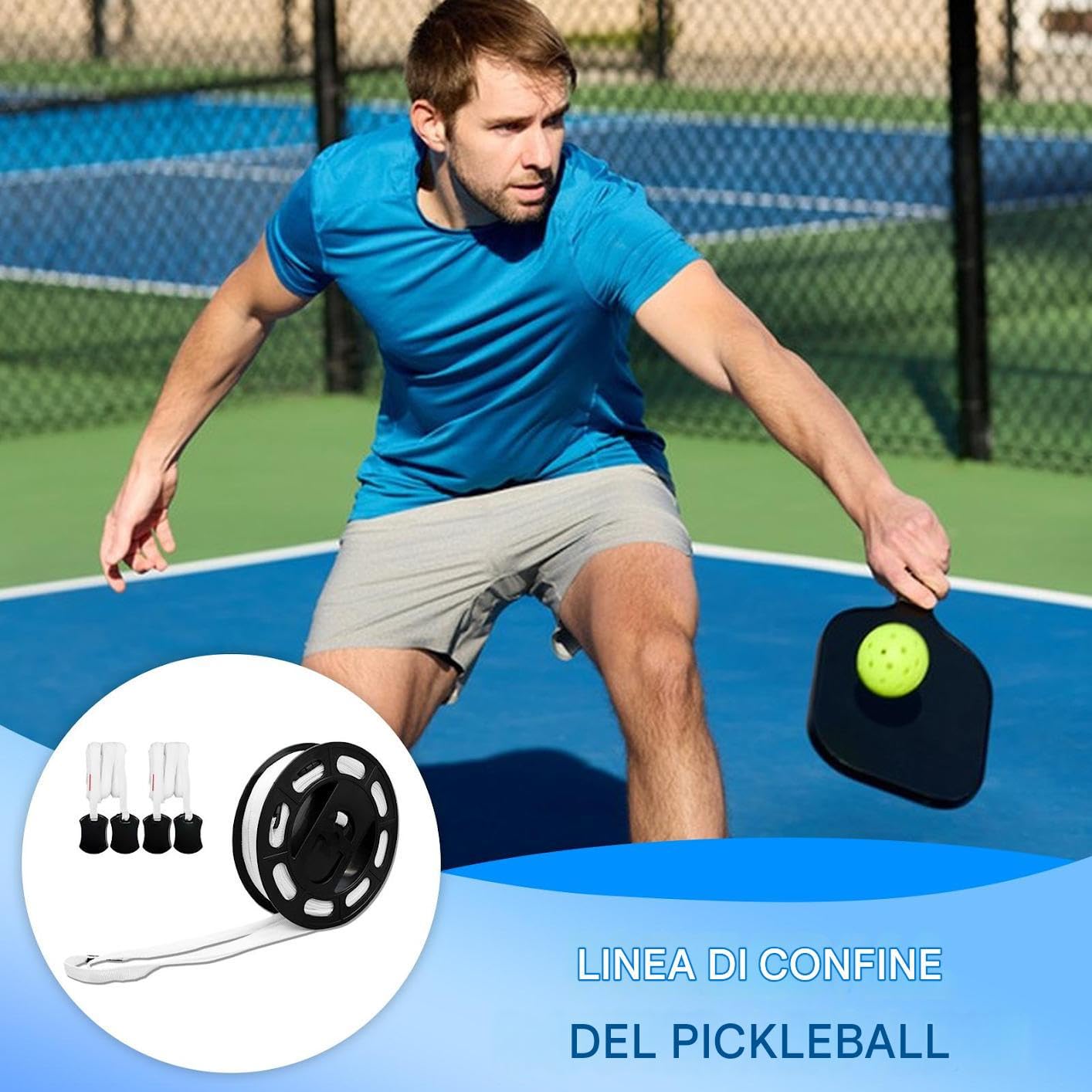 Generico di marcatura dei confini del Pickleball - Attrezzatura per di Corte, Kit di Nastro di configurazione Leggero | per Il Campo Sportivo per Badminton, Prove di Pallacanestro di