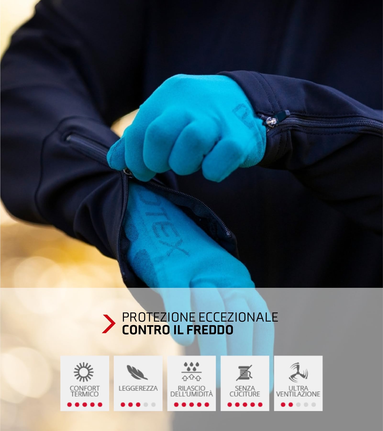 BIOTEX Subguanto Seamless para bicicletas, correr y caminar, ropa interior técnica deportiva, sin costuras, protección contra el frío