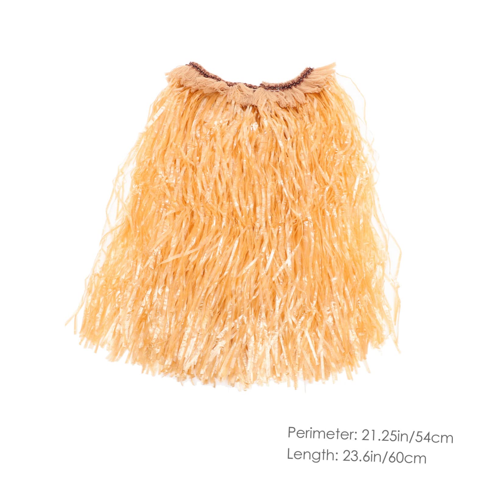 Holibanna 1 Set Hawaiian Hula Five Grass Dress Hawaiian Prom Suit Hawaiian Grass Skirts Hawaiian Dresses for Hawaiian Party Costume Luau Party Supplies Tassel Garland Plastic Khaki