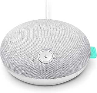 SNOOZ Button - White Noise Sound Machine - Non-Looping White Noise, Pink Noise, and Fan Sounds Plus Bluetooth Speaker - Cloud