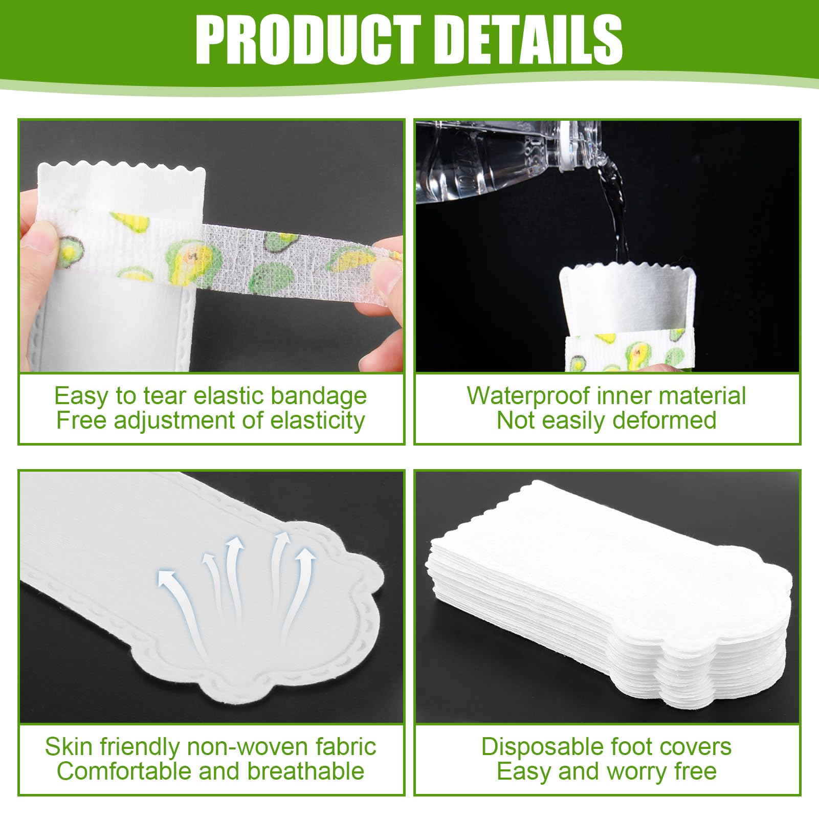 HotoPink Disposable Dog Boots for Injured Paws 20 PCS Waterproof Pet Shoes with Bandage - Image 3
